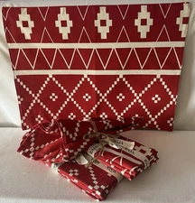 VIETRI VIVABohemian Holiday Red  CHRISTMAS 4 Placemats & 4 Matching Napkins NEW