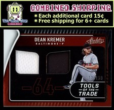2022 Panini Absolute Tools of the Trade 2 Swatch #TTT2-DK Dean Kremer /199