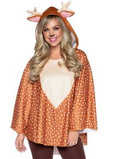 Leg Avenue Fawn Poncho, Brown, One Size, As Shown, One Size