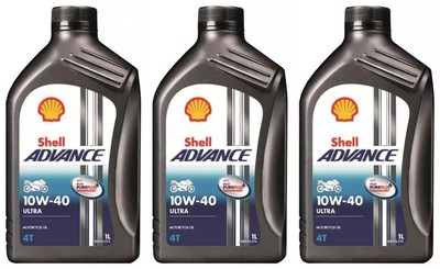 3l Shell Advance 4T Ultra 10W-40 Motoröl Motorrad Bike