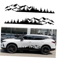 2Pcs Universal Mountain Tree Forest Vinyl Decals for Car Body Door Side Auto