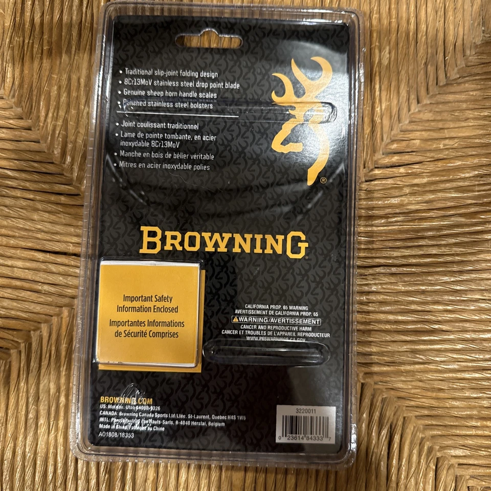 Navaja de bolsillo Browning Joint Venture Rams bocina carpeta Foto 4 de 4