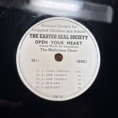 Easter Seal Society 10  Radio Transcription Bx14