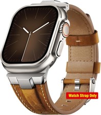Strap For Apple Watch Ultra 49mm/46mm/45mm/44mm/42mm/41mm/40mm, Genuine Leather