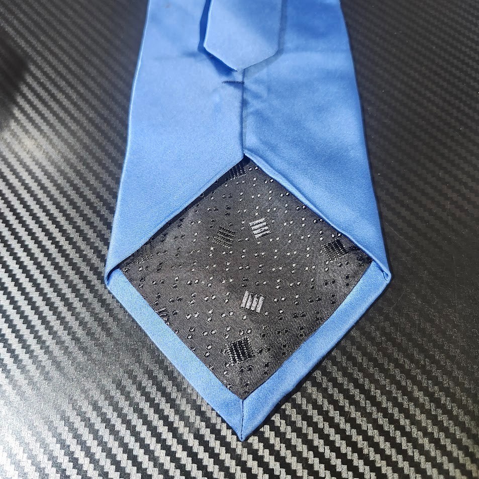 Solid Blue Stylish Men's Neck Tie image 5