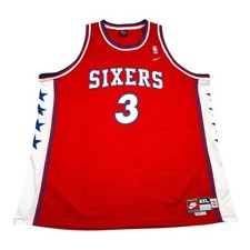 Philadelphia 76ers Jersey Mens 4XL Red NBA Basketball Allen Iverson 3 Nike