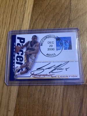 Jalen Rose 2001 Fleer Autographics On Location Auto Pacers
