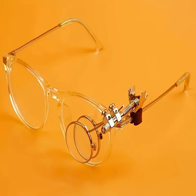 5X 10X Dual Adjustable Clip-On Magnifying Glasses Watch Repair Jewelry Tool