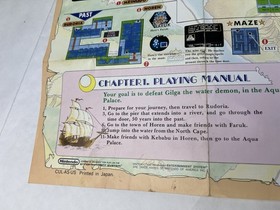 Magic of Scheherazade CUL-AS-US NES Nintendo Insert Poster / Map Only