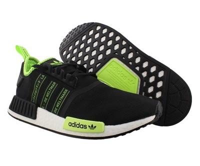 Adidas NMD_R1 Mens Shoes Size 5, Color: Black/Neon Green