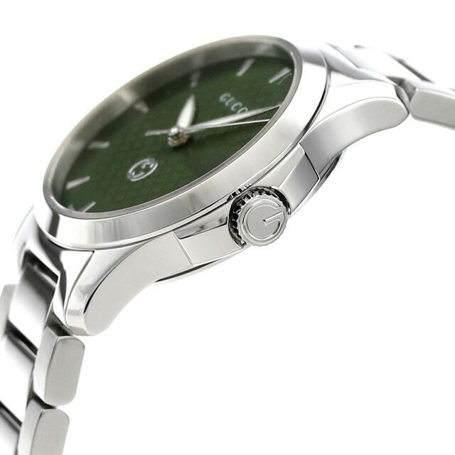 Gucci G-Timeless Women's Watch YA1265048 Green Dial Steel Band New From Japan thumbnail 2