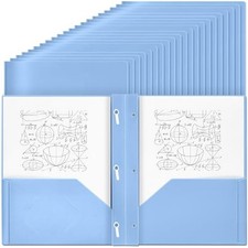 Pcs Plastic Folders with Pockets and Prong Plastic Folders with 2 60 Haze Blue
