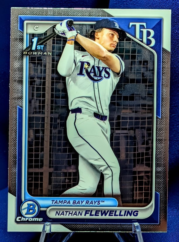Nathan Flewelling 2024 Bowman Draft Chrome #BDC-88 Tampa Bay Rays