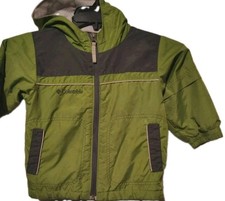Columbia Boy's Green Jacket Size2T Fleece,Full Zip with Hood and Pockets, Used