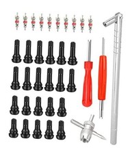 Tire Valve Stem Puller Tools Set,Includes Valve Stem Cores,4 Way Valve 36PCS