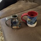 Lot Of 2 Signed Mc Murray Handthrown Pottery Heavy Duty Coffee Tea Mug Cup Jesus — photo 5