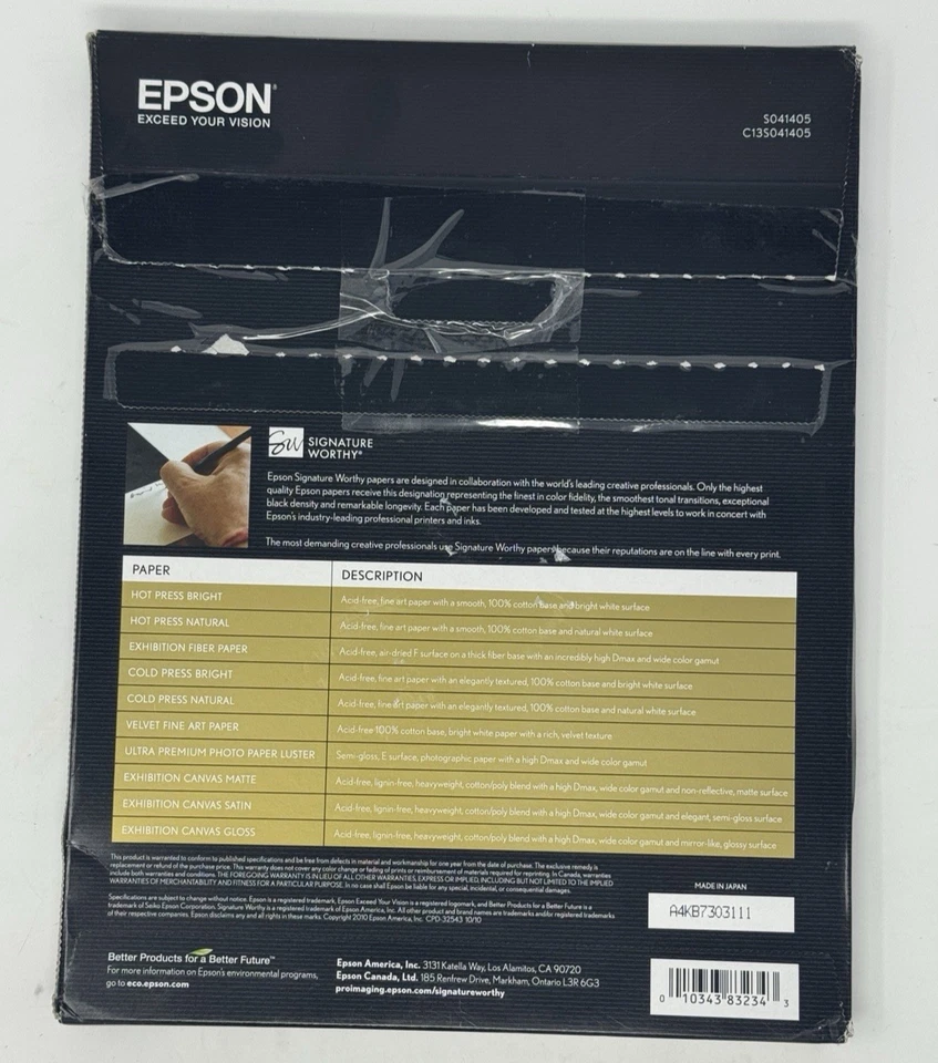 Epson Ultra Premium Luster Photo Paper 8.5 x 11", 50 Sheets -new/bent corner - Image 2 of 4