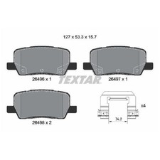 Satz Bremsbeläge Bremsklötze hinten für Tesla Model S 5YJS X 5YJX | 24540845