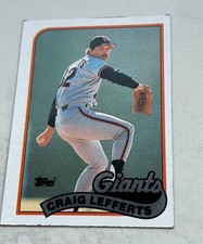 1989 Topps San Francisco Giants Baseball Card - #372 Craig Lefferts