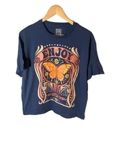 New Modern Lux Women's Shirt Enjoy The Little Things Graphic Blue Size M