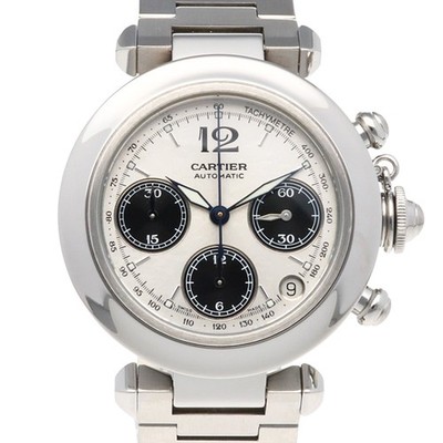 CARTIER Pasha C Chronograph Watches 2412 Stainless Steel used