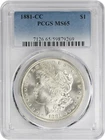 1881-CC Morgan Silver Dollar MS65 PCGS