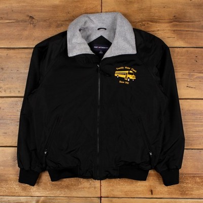 Port Authority Bomberjacke M Herren 00s schwarz Nylon gefüttert Workwear Coach Driver