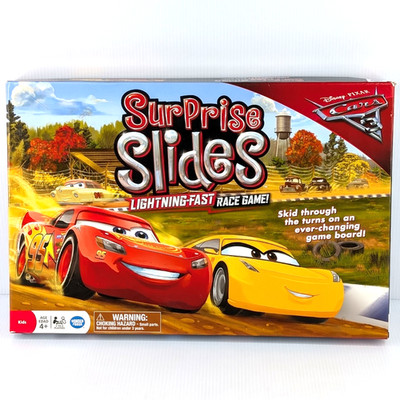 Disney Pixar Cars 3 Surprise Slides Lighting Fast Race COMPLETE Board Game 2017
