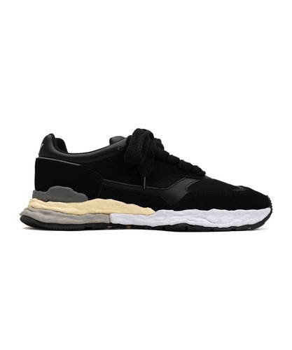 Maison MIHARA YASUHIRO GEORGE OG Sole Mix Material Low-top Sneaker "Black" US6.5 - Picture 2 of 7