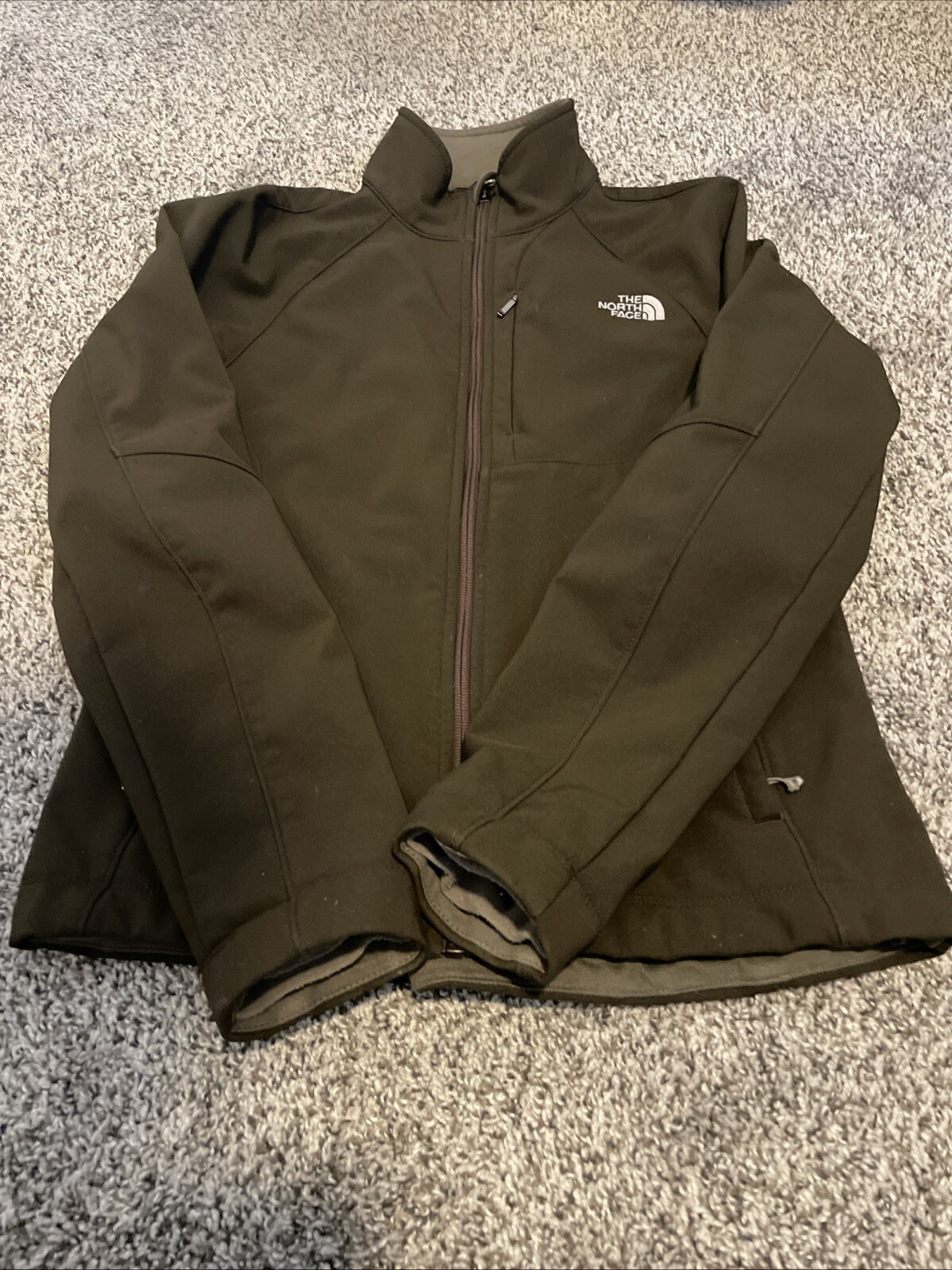 Women's The North Face Brown Full Zip Jacket Medium Fall Winter Cozy Style