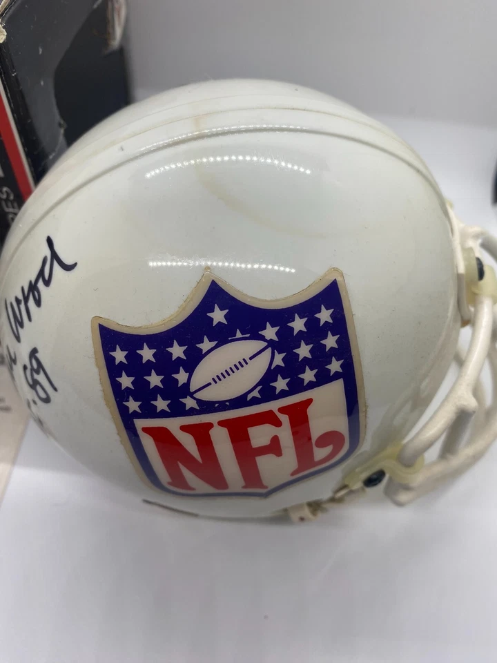 NFL Hall of Fame Signed Auto Mini Helmet WILLIE WOOD Green Bay Packers PSA COA - Image 3 of 4