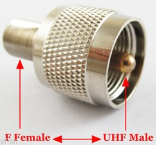 50x UHF PL-259 Male to F-Type F Female Jack Straight RF Adapter Connector Brass
