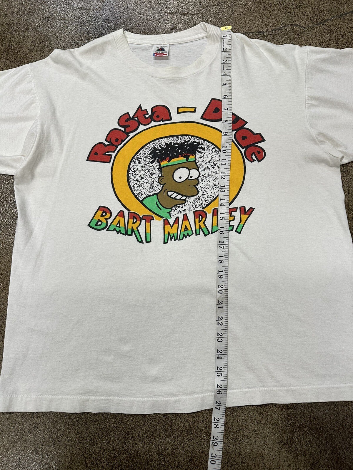 Vintage Bart Marley Shirt 1990s Bob Marley Bart Simps… - Gem