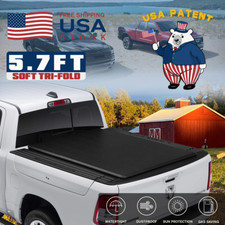 Fit Rambox Soft Tri-fold Tonneau Cover For 2009-19 Dodge Ram W Rambox 57 Bed