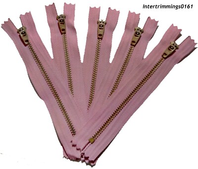 YKK Jeans Reißverschlüsse, Messing, Closed Ende X5 - 14cm,15.2cm,16.5cm & 17.8cm