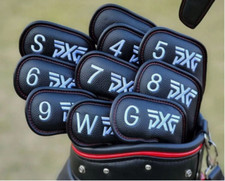 10Pcs Magnetic New Golf Iron Head Cover For PXG 3-9-WGS / 4-9-WGSL Black White