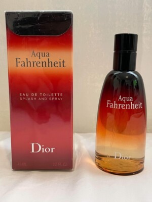 Dior Aqua Fahrenheit edt  Spray/splash 75m/2.5oz Open Box Htf Rare