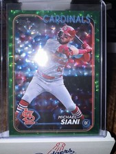 US113 Michael Siani Green Foil Topps Update 2024-74/499 Cardinals