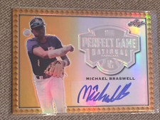 MICHAEL BRASWELL 2020 Leaf Perfect Game AUTOGRAPH GOLD #1/1 GAMECOCKS LSU TIGERS