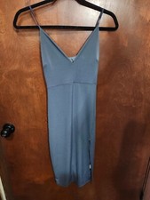 Fashion Nova "Till I Hear From You Dre" Dress Medium Charcoal, NWT