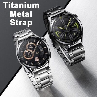20/22mm Titanium Alloy Metal Watch Strap Band For Garmin Huawei Samsung Amazfit