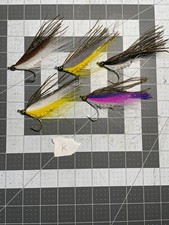 5 hand tied Streamer fly with stinger hook Salmon steelhead Pike Bass Musky  K