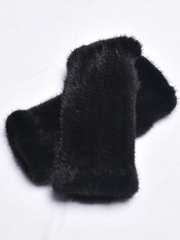 Men's 100% Real Mink Fur Gloves Mittens Winter Wrist Warm High Elastic
Opens in a new window or tab