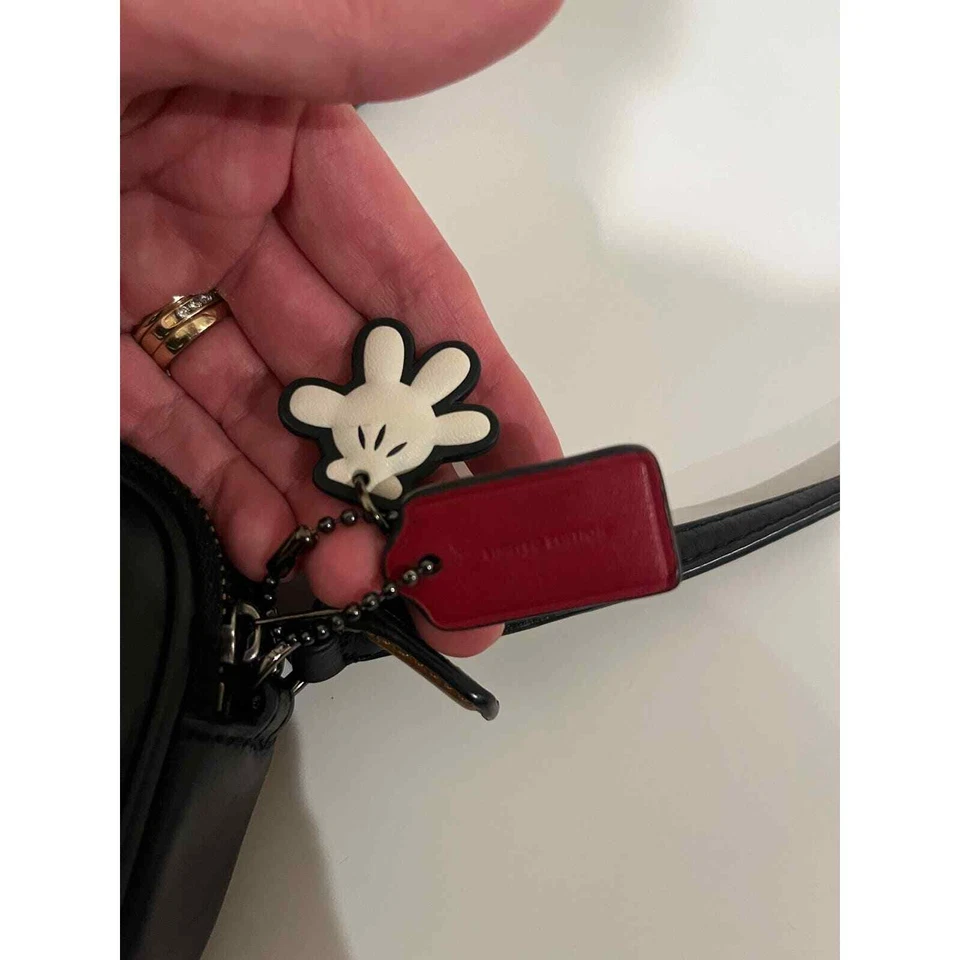 Disney x Coach Leather Mickey Mouse Crossbody- black - Image 3 of 4