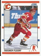 THEO THEOREN FLEURY 1990-91 SCORE CARD NEAR MINT CONDITION