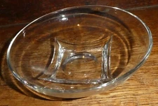 Mid Century Modern Cambridge Cube / Square Base Glass Bowl Eames Era 6" PO