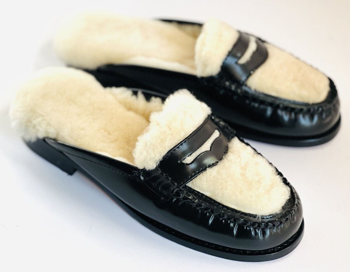 G.H. Bass & Co. Wynn Mule Weejuns Leather Shearling Shoes G.H. Bass & Co. Wynn Mule Weejuns Leather Shearling Shoes