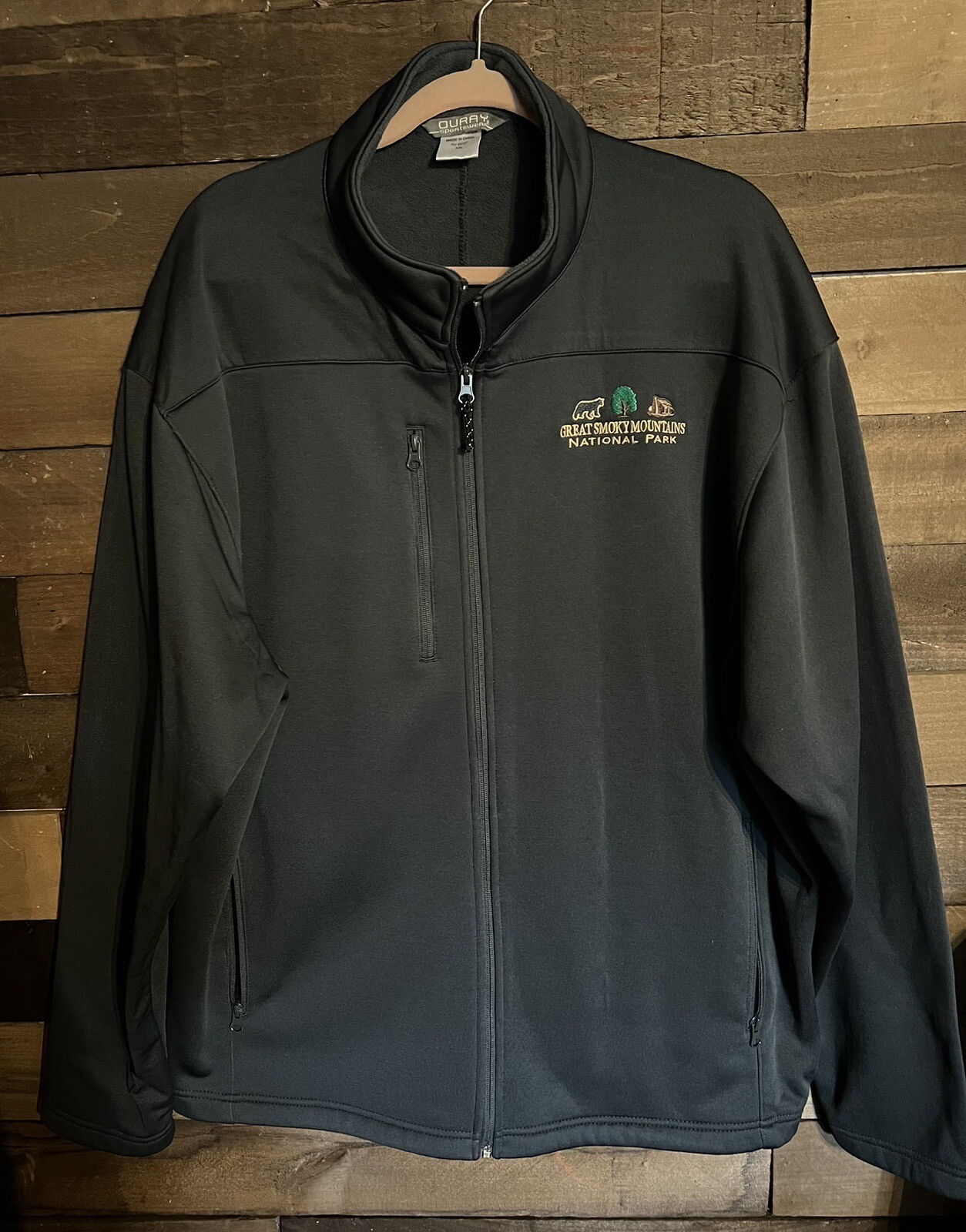 Men’s Great Smoky Mountain National Park Jacket Size XXL Dark Gray