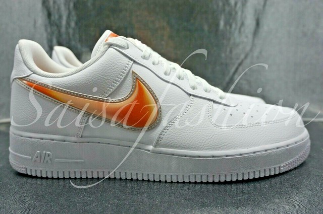 air force 1 low oversized swoosh white orange peel