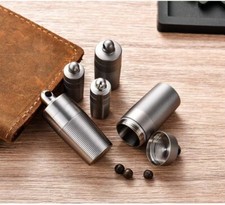 Pure Titanium Pill Holder Organizer Container Case Waterproof Portable EDC